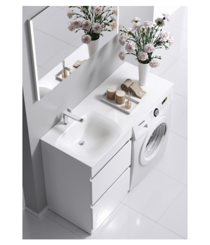 Тумба с умывальником AQWELLA Forma 115 Белый FOR01052